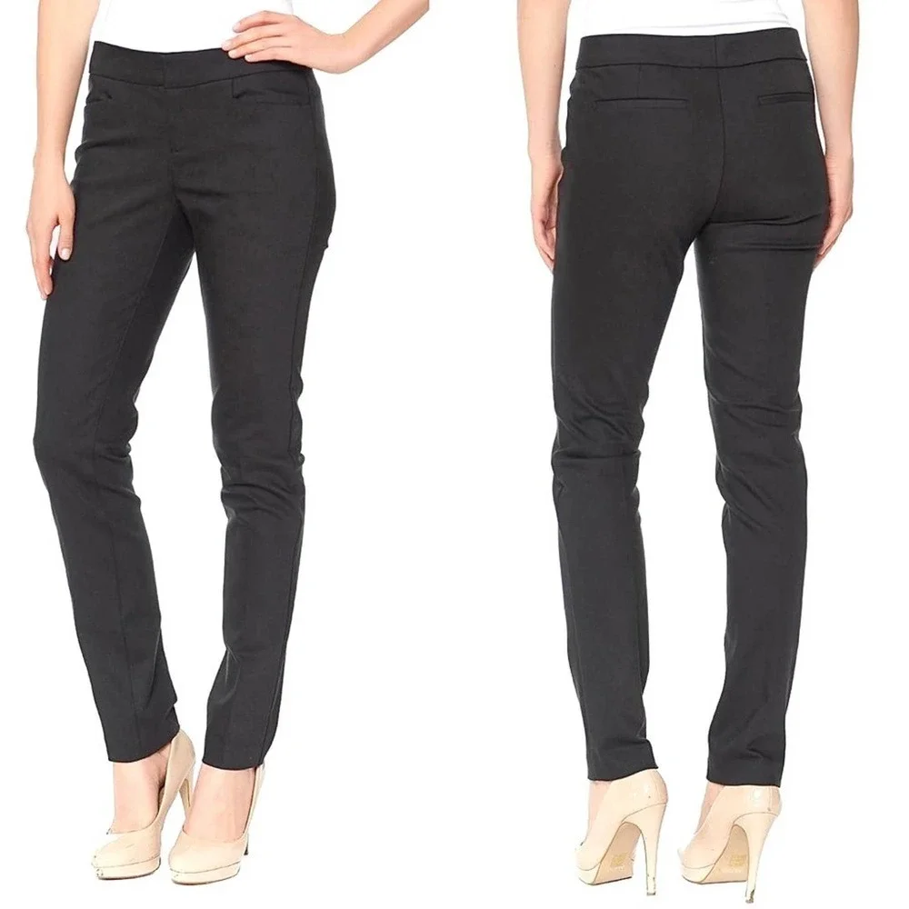 NWT Ecru Charcoal Grey Skinny Beck Power Stretch Trouser Pants Size 12